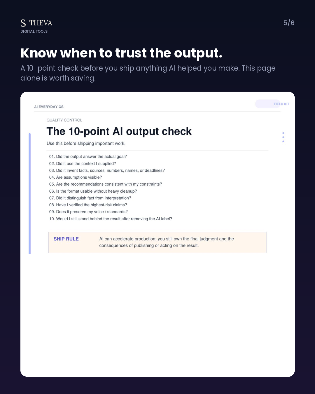 AI Everyday OS — Know when to trust the output